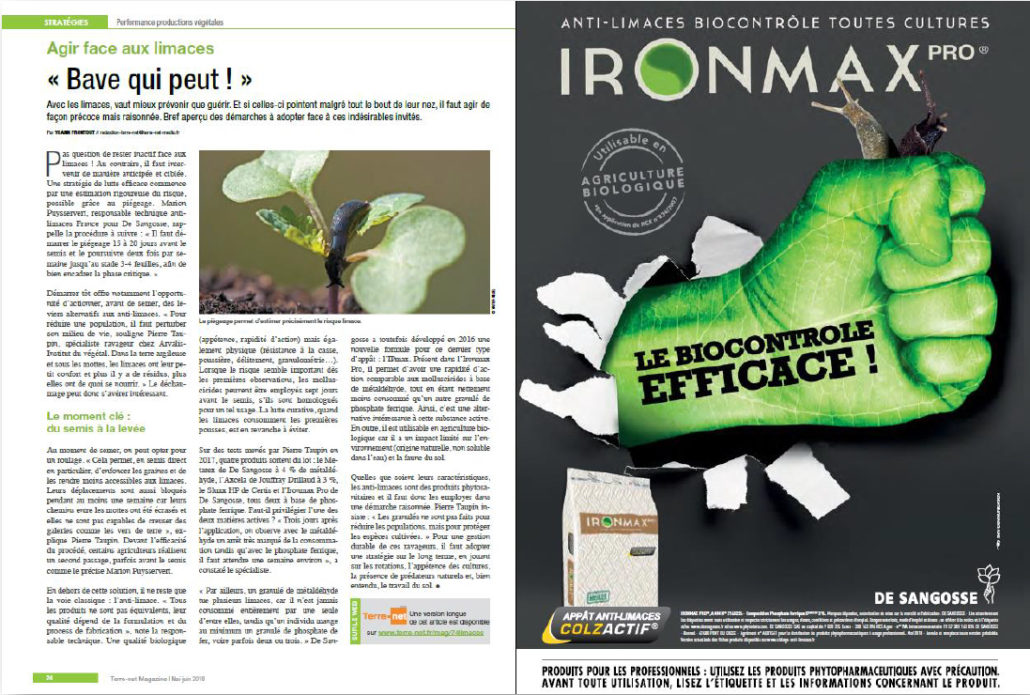 Agir face aux limaces avec IRONMAX PRO Biocontrôle